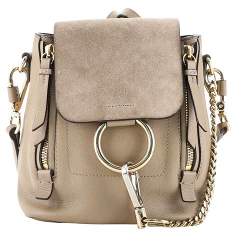 chloé small faye suede & leather backpack dupe|chloe small crossbody.